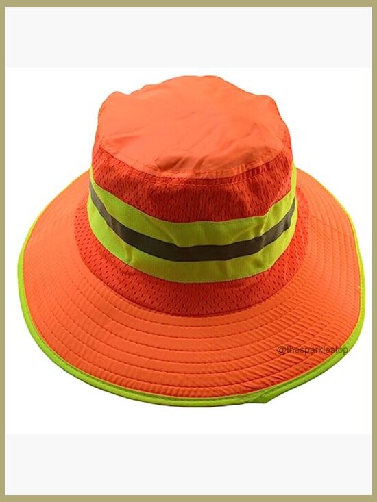High Visibility Reflective Mesh Bucket Hat with Neck Flap